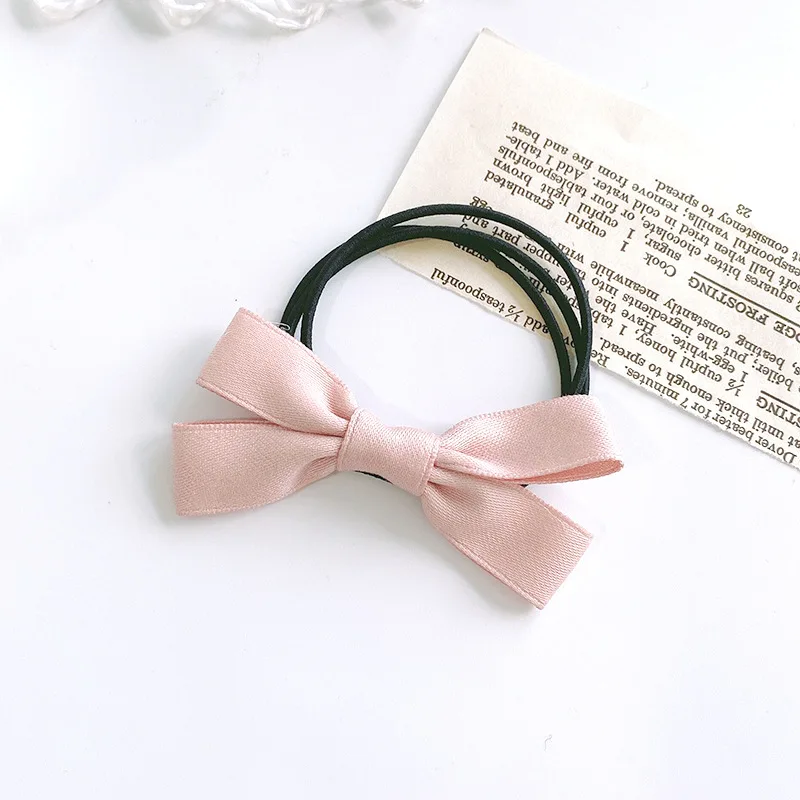Children Cute Ribbon Bow Scrunchies Cartoon Multilayer Ponytail Hair Tie Baby Girls Dresses Hair Accessories New Year Gifts Set