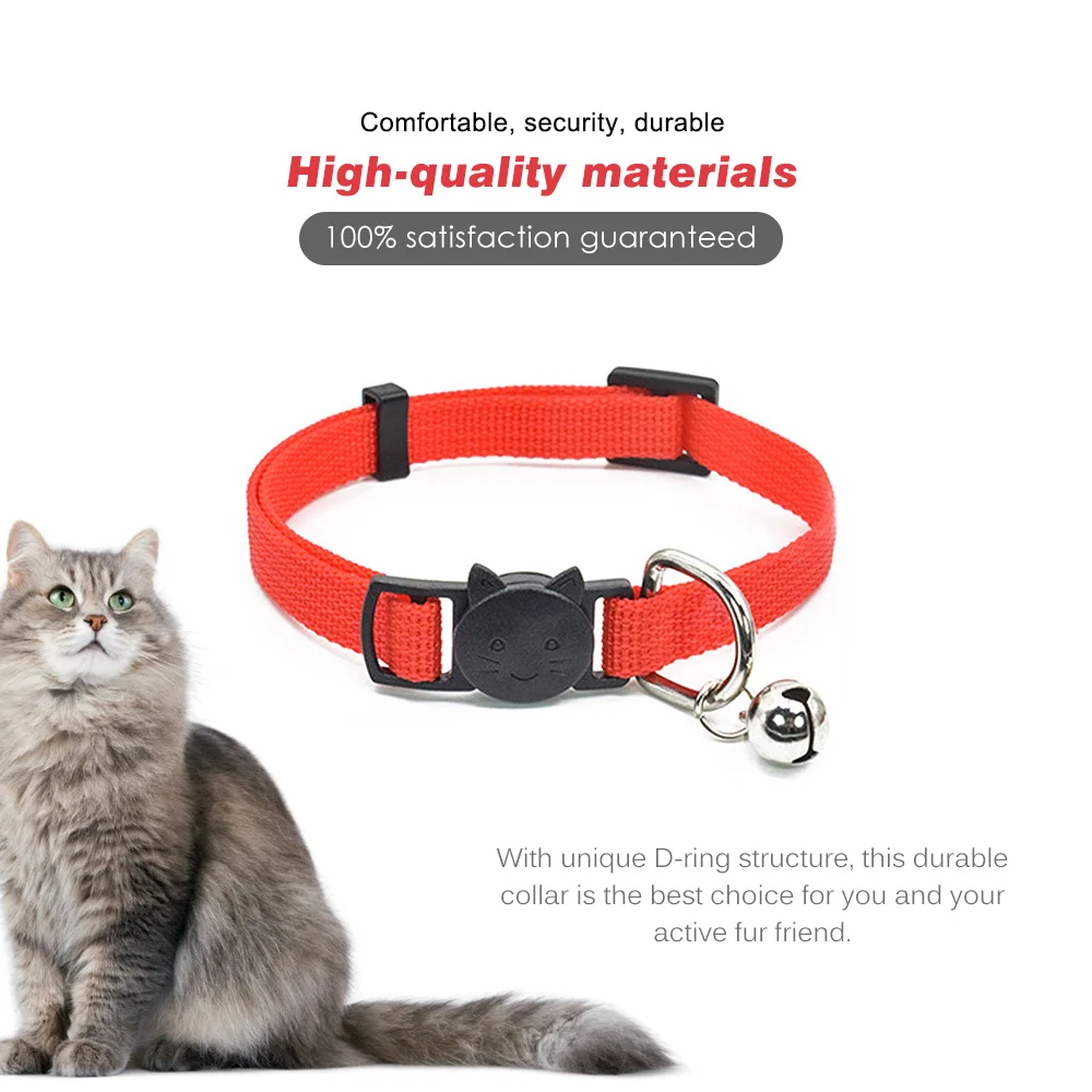 Wholesale Nylon Safety Breakaway Quick Release Bowtie Cat Kitten Collar With Bell