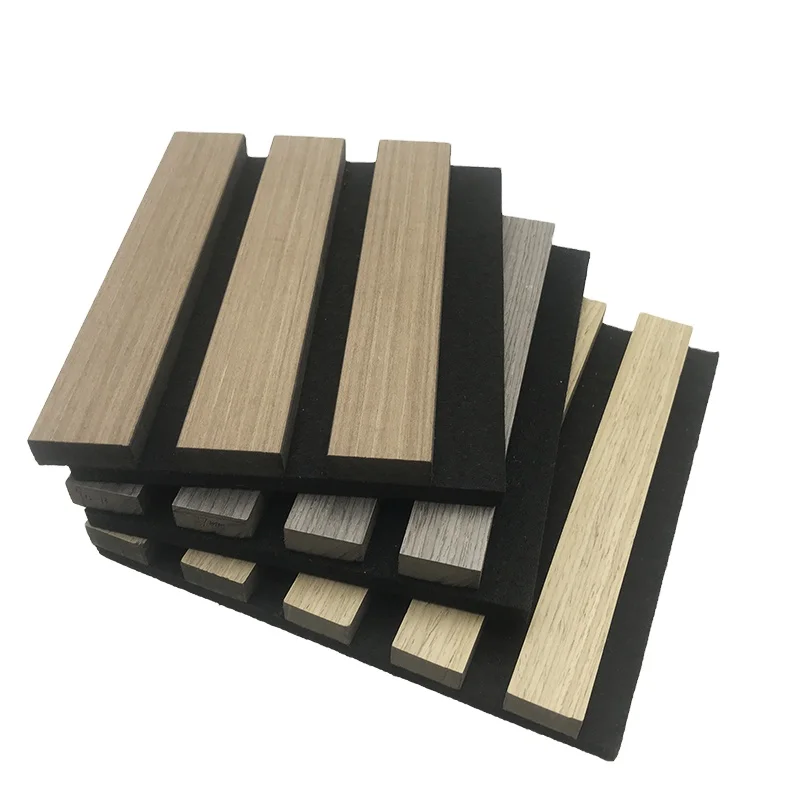 Acoustic Wooden Wall Panels Soundproof Slat Acoustic Wall Panels Wood