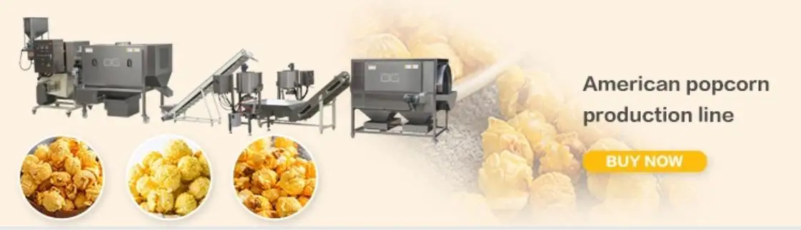 Китайская машина для производства сыра, манго, клубники, карамели, попкорна, попкорна, линия по производству Поппер от DG Machinery