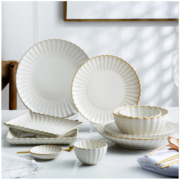 Porcelain Kitchen Dinnerware Set Ceramic Dinnerware Set Plate Bowl set Service