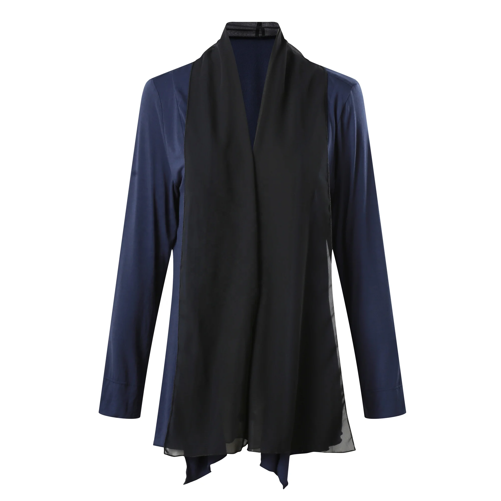 Женский шифоновый Кардиган с длинным рукавом, бамбуковый кардиган в современном стиле, 2020