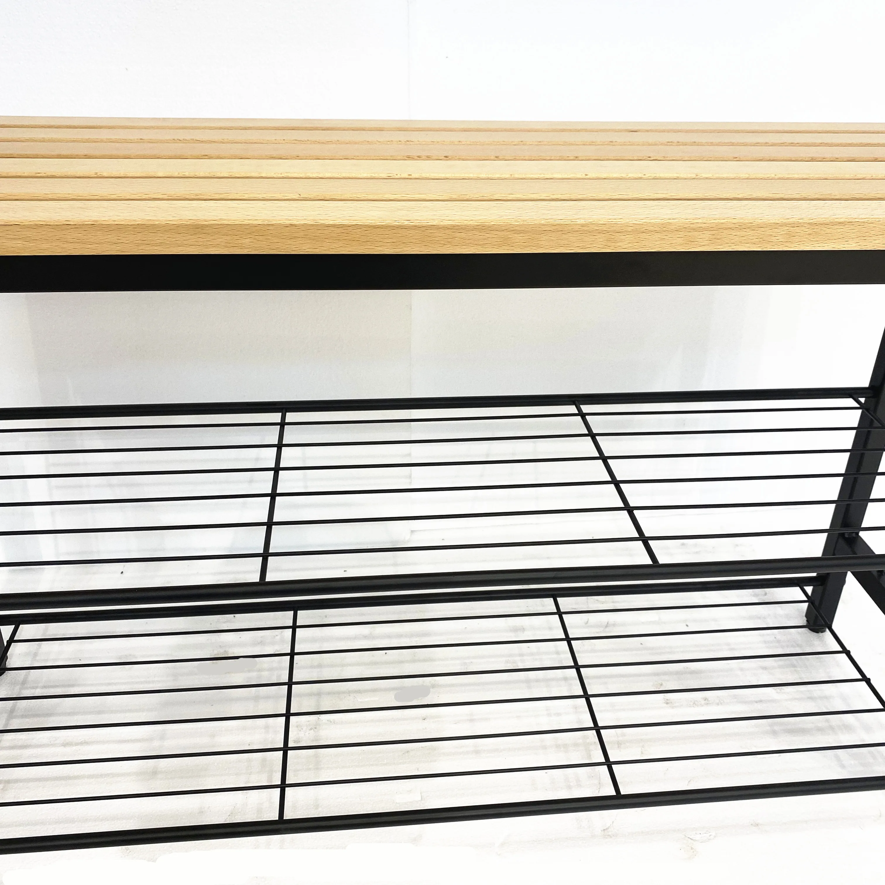 JB Factory Price Simple shoe rack cabinet and fashionable multi-layer wood metal shoe rack