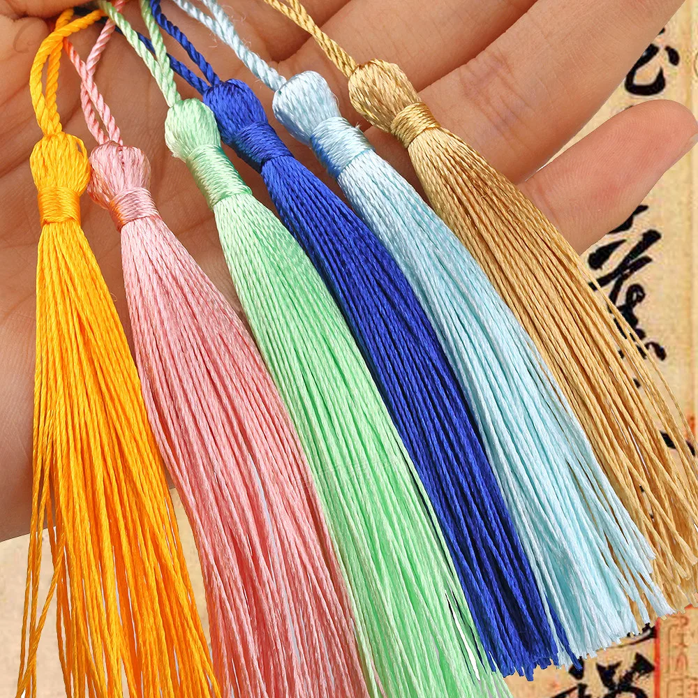 Bookmark Tassels Fringe Brush Handmade Soft Craft Mini Tassels with Loops for DIY Crafts Jewelry Making Accessories
