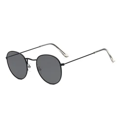 Korean Style Trendy Sunglasses Round Frame Old Fashioned Classic Star Sunglasses for UV Protection