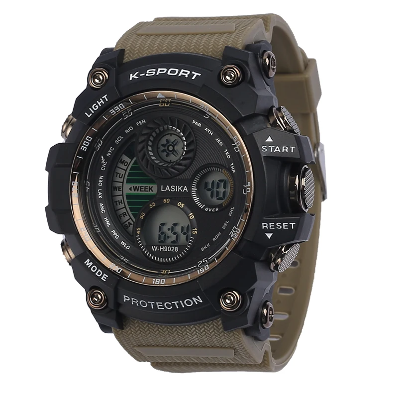
New LASIKA 1283 Dual time relojes hombre waterproof jam tangan sports digital wrist watches 