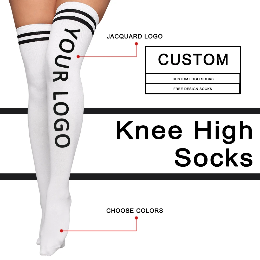 Socks Uron Custom Knee High Socks Manufacturer Casual Quantity Cotton Compression Thigh High Socks Made in China