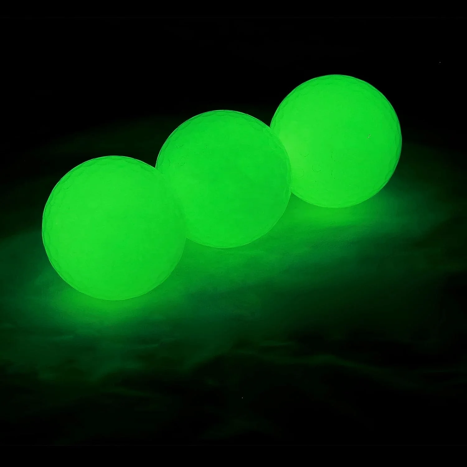 Fluorescent Glowing in The Dark Golf Ball Long Lasting Bright Luminous Balls for Night golf Sports
