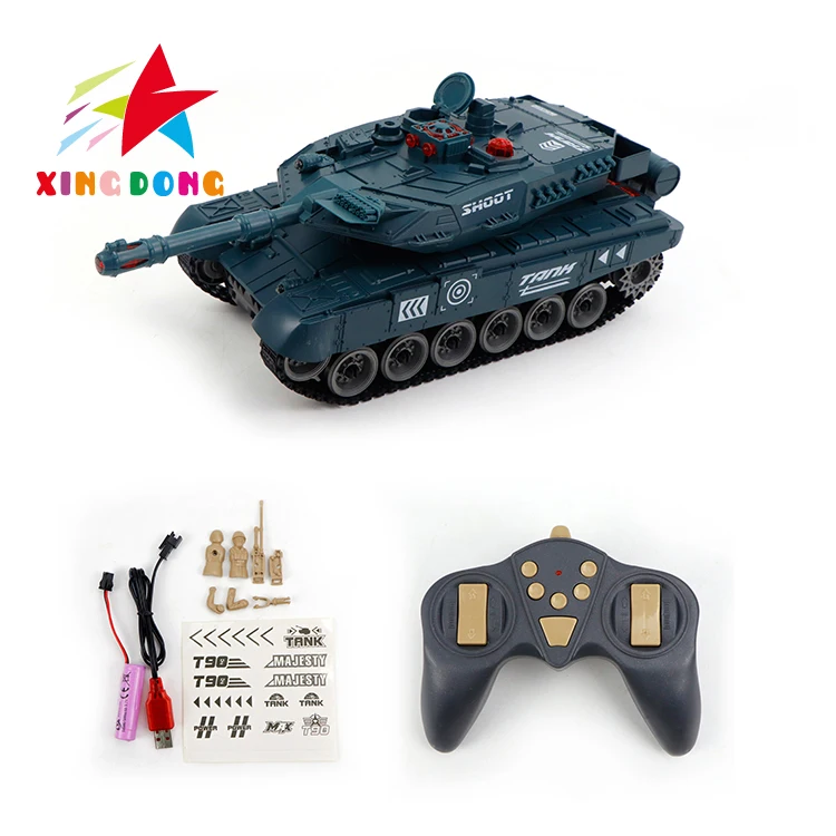 2024 hot  selling 2.4G 11 channel remote control military tanks for kids simulate model rc tank toy