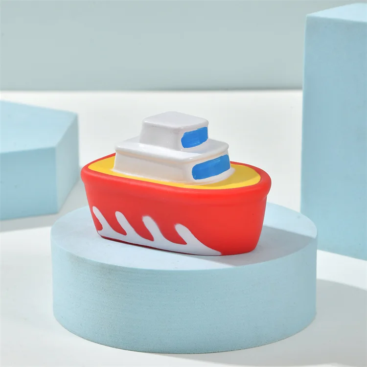 Baby Bath Bath Play Water Toy Set Kids Plastic Enamel Car Airplane Train Boat Shower Toys 2 Inch Rubber Car Toy