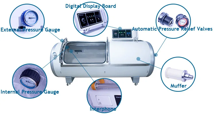MACY-PAN 2.0 ATA Hyperbaric Oxygenation Chamber Hard HBOT Chamber 2 Person Hard Hyperbaric-Oxygen-Chamber