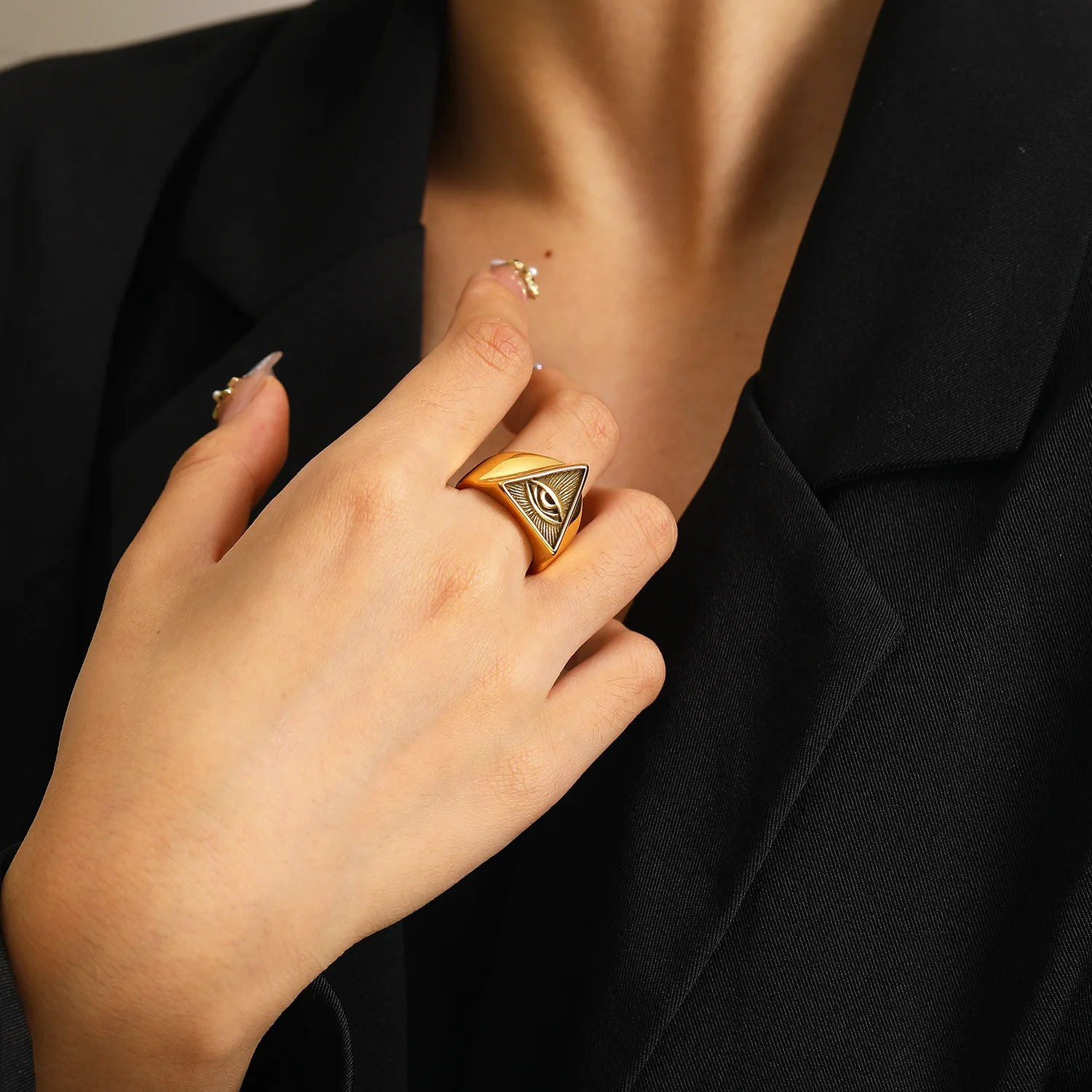 Retro Angel Demon Wing Couples Rings Fashion Men Women Jewelry Vintage Ancient Silver Color Punk Hip Hop Adjustable