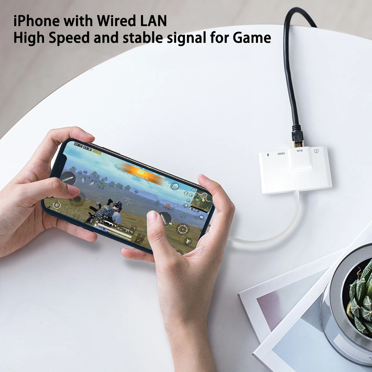 Hot sale Lighting To OTG Card Reader Adaptor USB Rj45 Ethernet Connector for iPhone iPad