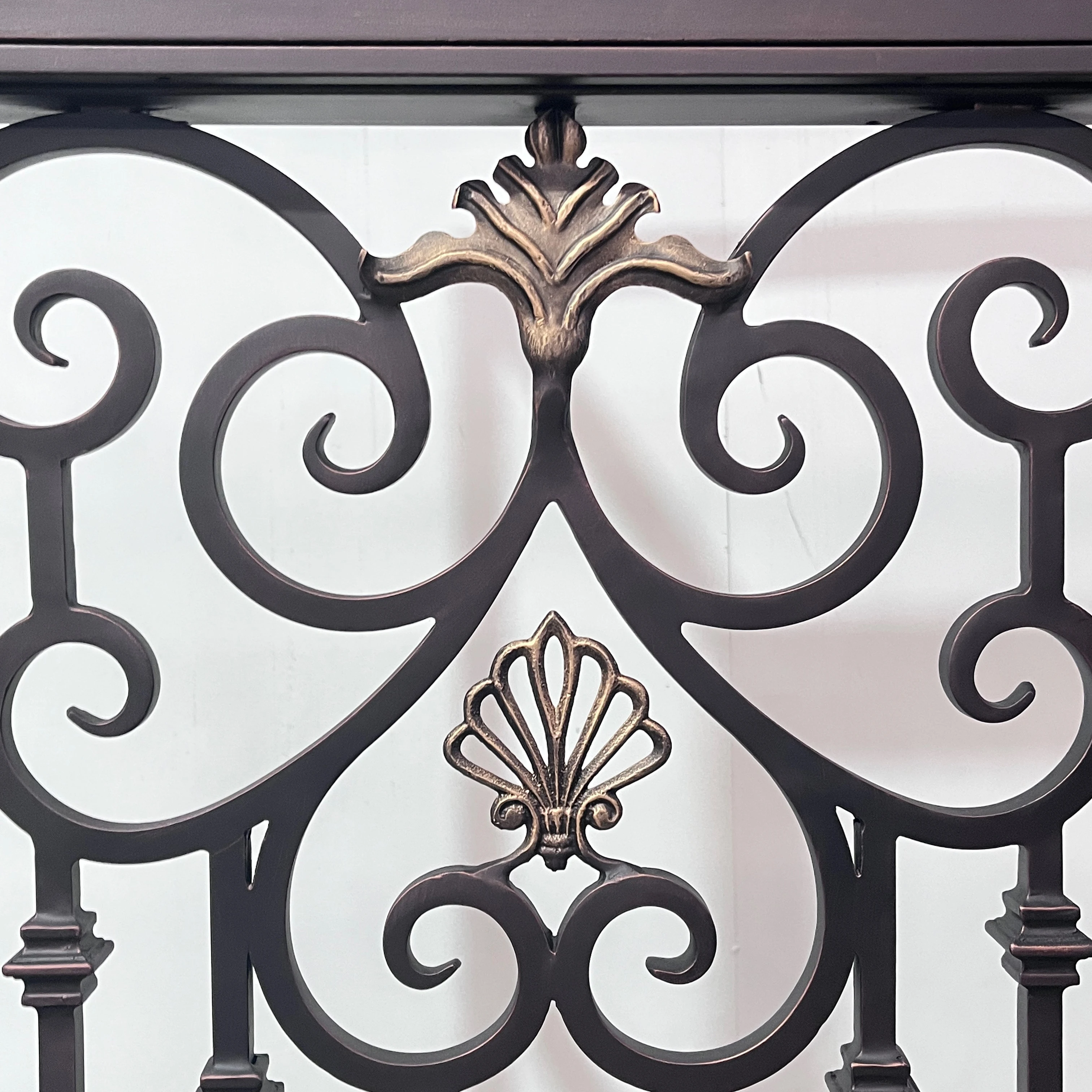 Factory Prices Luxury Metal Main Entrance Doors Exterior Single Wrought Iron Front Entry Gate Door With Glass Opening Window