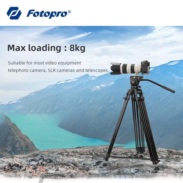 Fotopro New Arrival Aluminum Extendable Adjustable Heavy Duty Dslr Camera Photography Stand Tripod