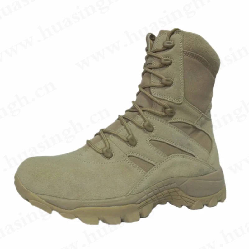 XC,outdoor training hard-wearing advanced gear combat boots suede leather PU+rubber sole hiking boots HSM026