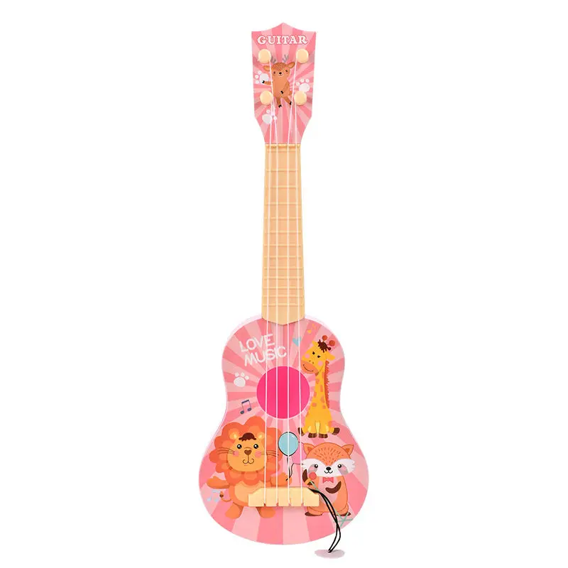 IN STOCK Kids music toys Animal Dinosaur Four-string ukulele guitar toy Musical instrument toys for Children Gifts