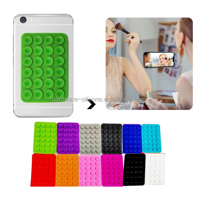 Custom Anti Slip 24 Cup Silicone Suction Cup Mat Mobile Phone Holder Silicone Sucker