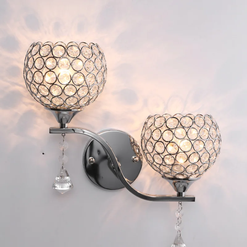 Modern round Cube Restaurant Wall Lamp Indoor Stair Decorative Up/Down Wall Light Golden PC Body Remote Control for Office