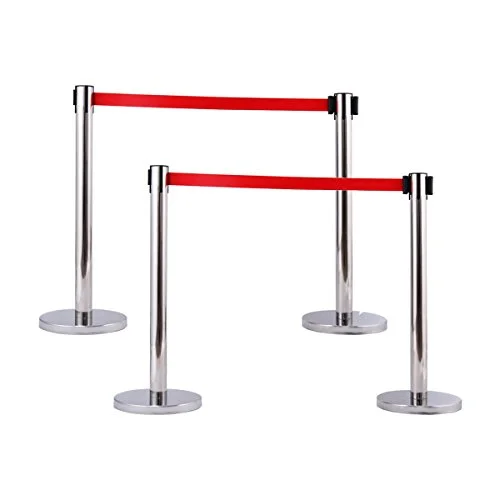 stainless steel Crowd control line belt barrier for airport checking