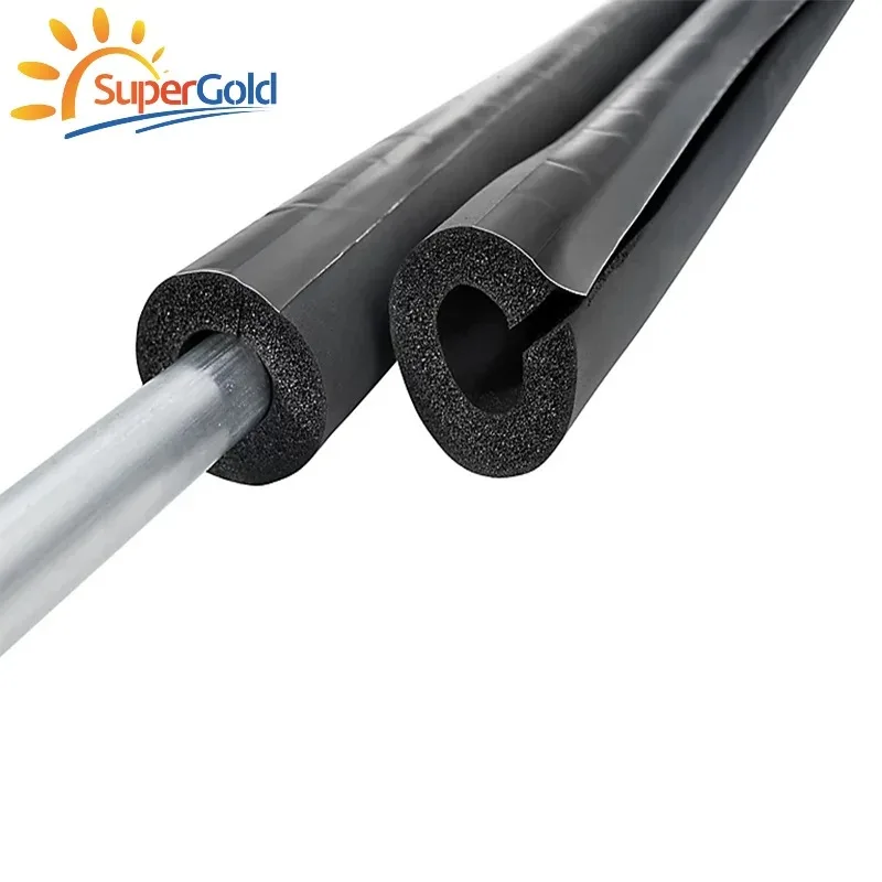 SuperGold waterproof foam rubber materials NBR rubber plastic foam tube rubber sponge pipe