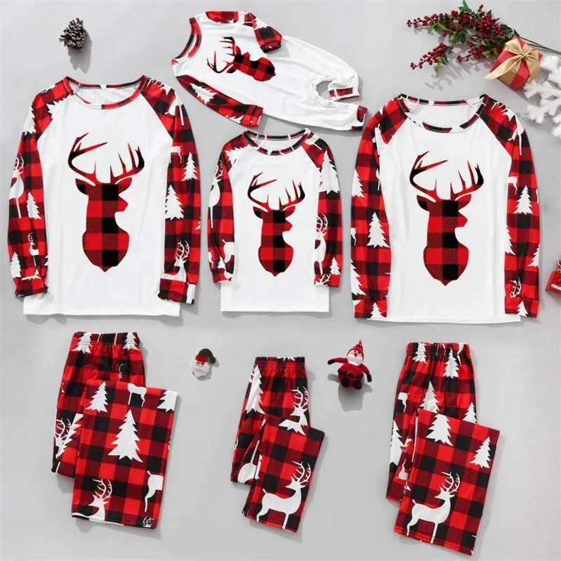 2022 Latest Xmas Halloween Pyjamas Set Christmas Pajamas Family Custom Design Christmas Pajamas