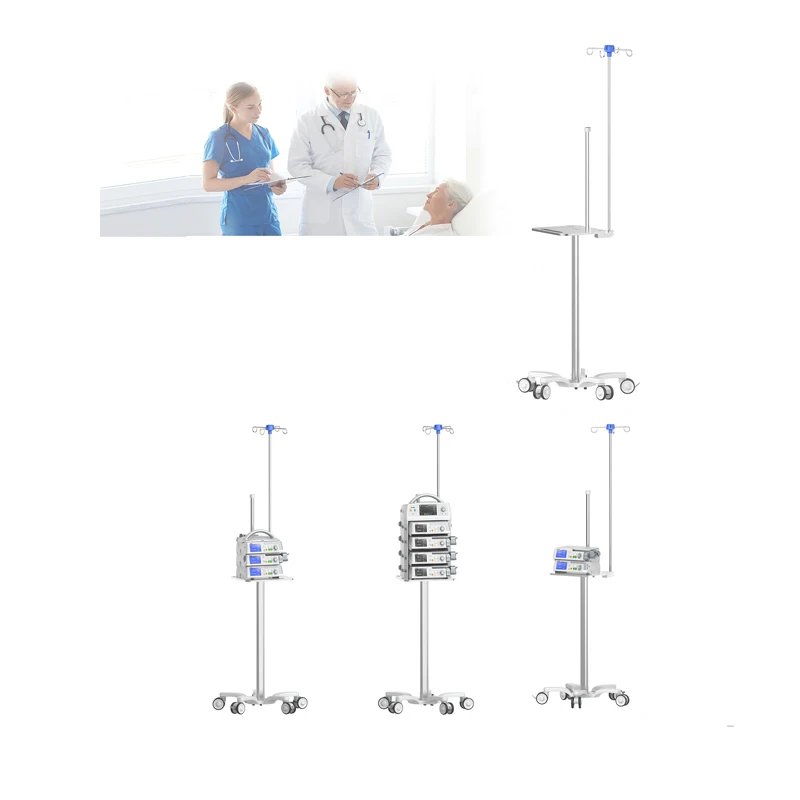 
Clinic and Hospital Use Infusion Trolley Pump Cart / Infusion Pump Syringe Pump Roll Stand 
