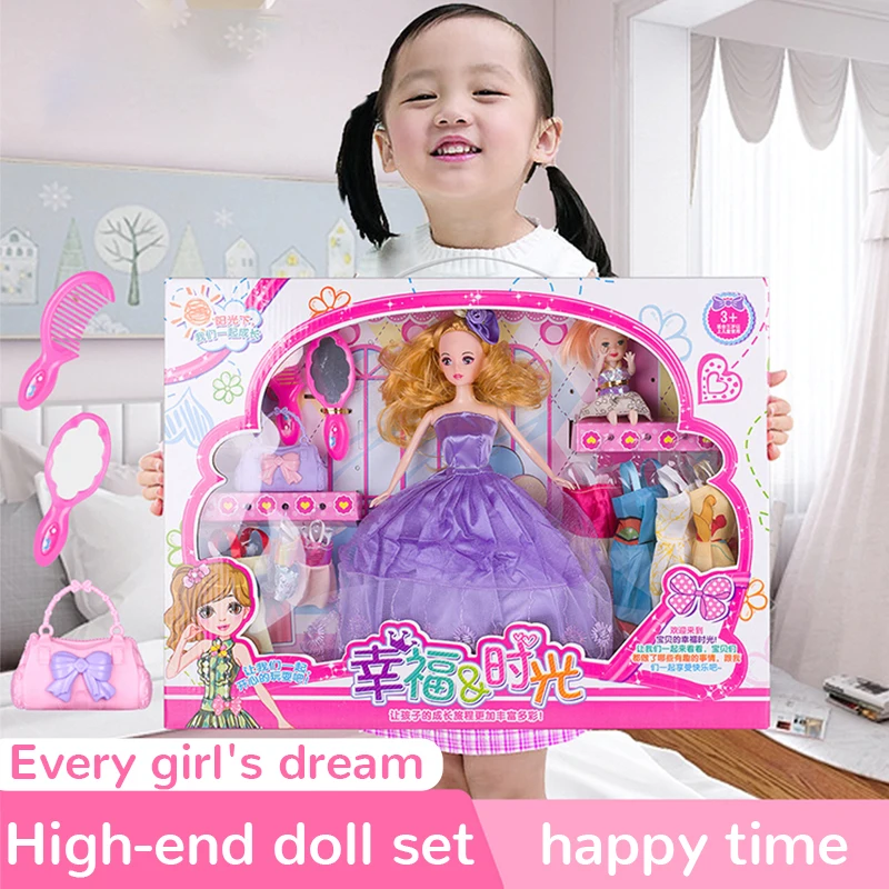 High Quality Dolls Play Set 11.5-inch Princess Kids toy set Girls makeup dress up games 11 inch nice doll