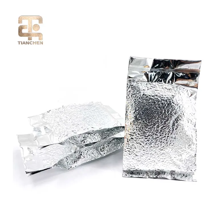 Wholesale Custom Food Packaging Storage Plastic Vacuum Bags Silver Aluminium Foil Bags