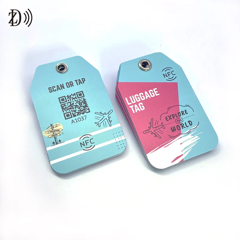 Дорожная багажная бирка NFC пластиковая печать на заказ 13 56 MHz NTAG213 аэропорта