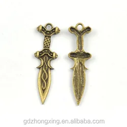 Sword Charms,Antique Bronze Sword Charm&Pendant for Bracelet&Necklace making-A21030