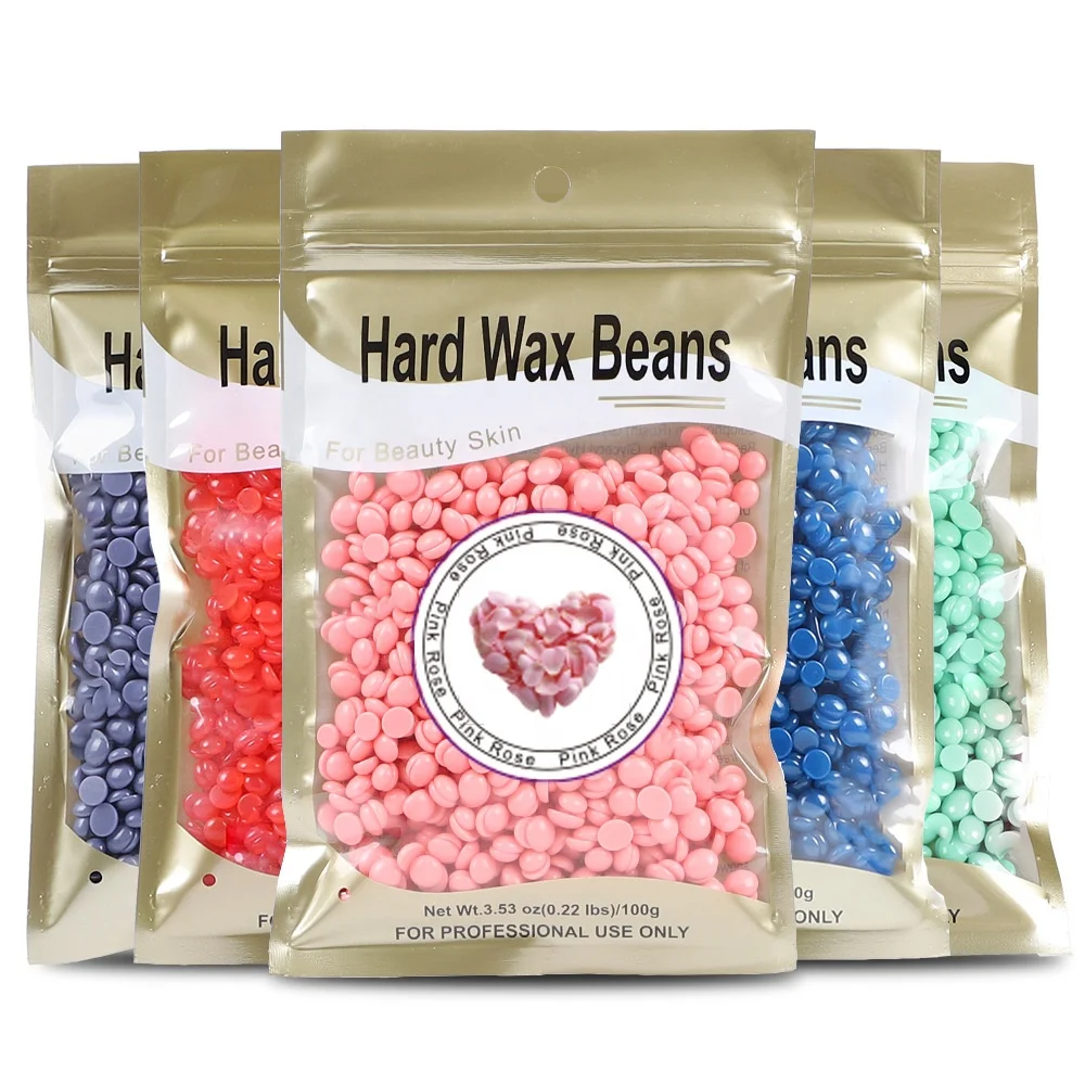 Dropshipping 100g Hard Wax Beans Hot Film Hair Removal Body for 10 Flavor