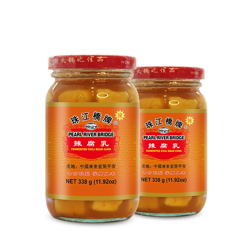 
Hot Sale Factory Price OEM High Quality with Hot Pepper Pearl River Bridge 338g in Glass Bottle PRB Fermented Chili Bean Curd 