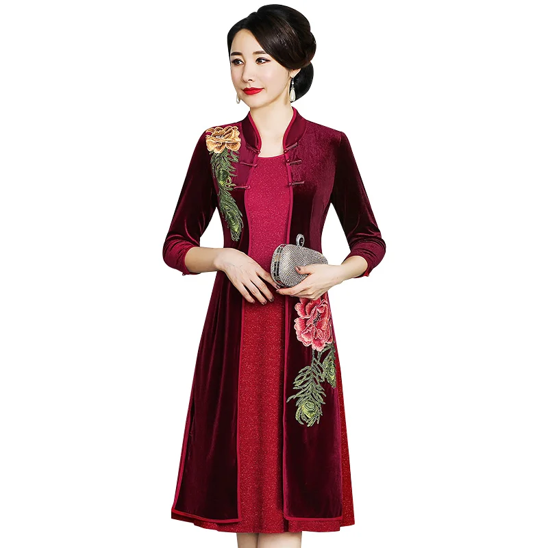 Традиционная китайская одежда пикантное платье qipao женский костюм свадебное для