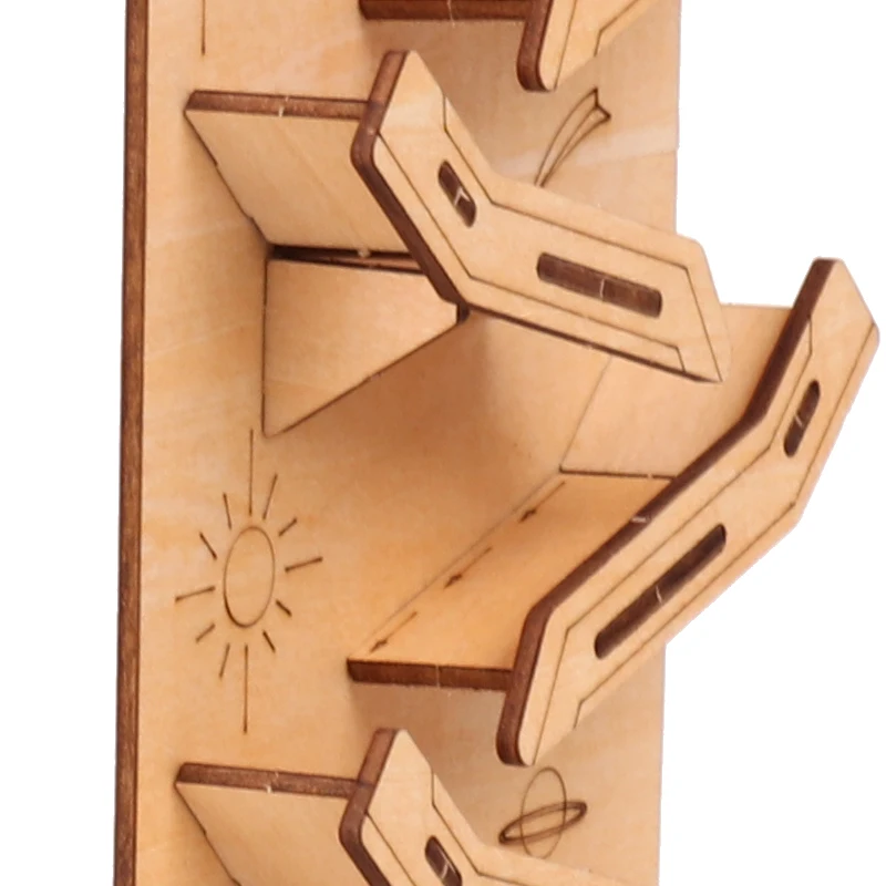 Wooden 3D Space Capsule Educational toy Ramp Slider Ladder gliding Car assembled Building Blocks series toys