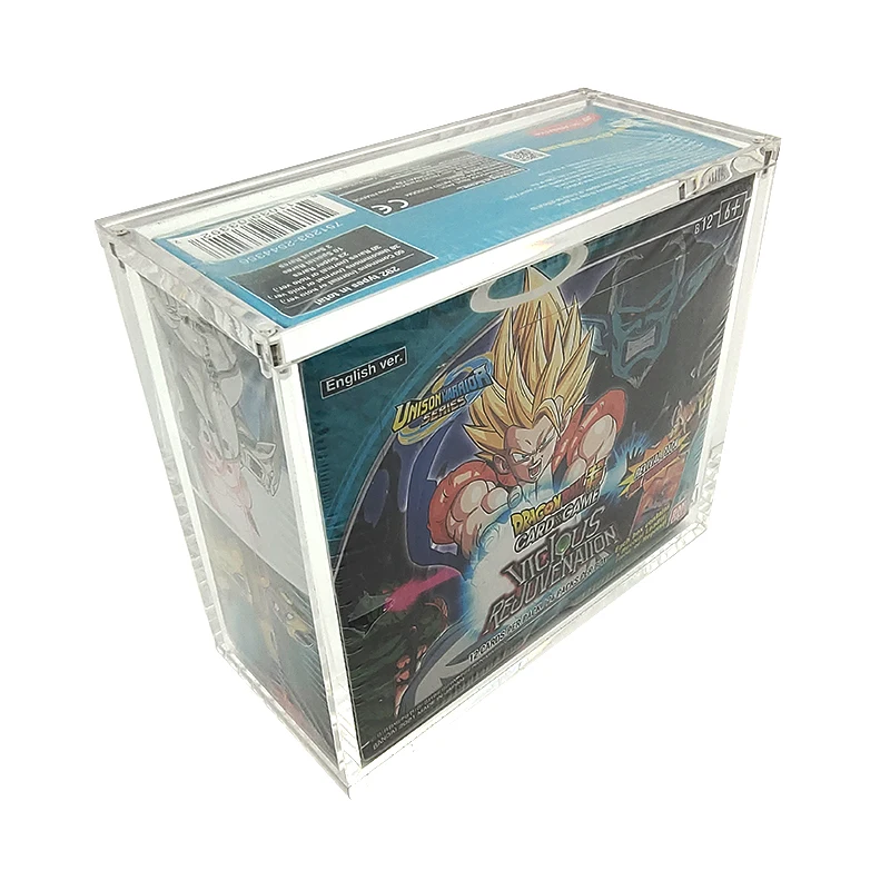 Clear Acrylic Booster Case Box Perspex Card Game Box Protectors With Magnet lid for Acrylic Dragon Ball Booster Box