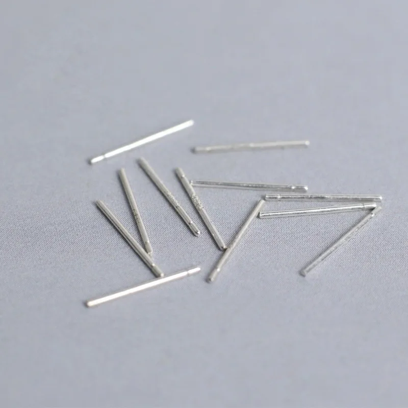 
2021 fashion 2pcs/bag saftey pin earrings findings earring post 925 silver 