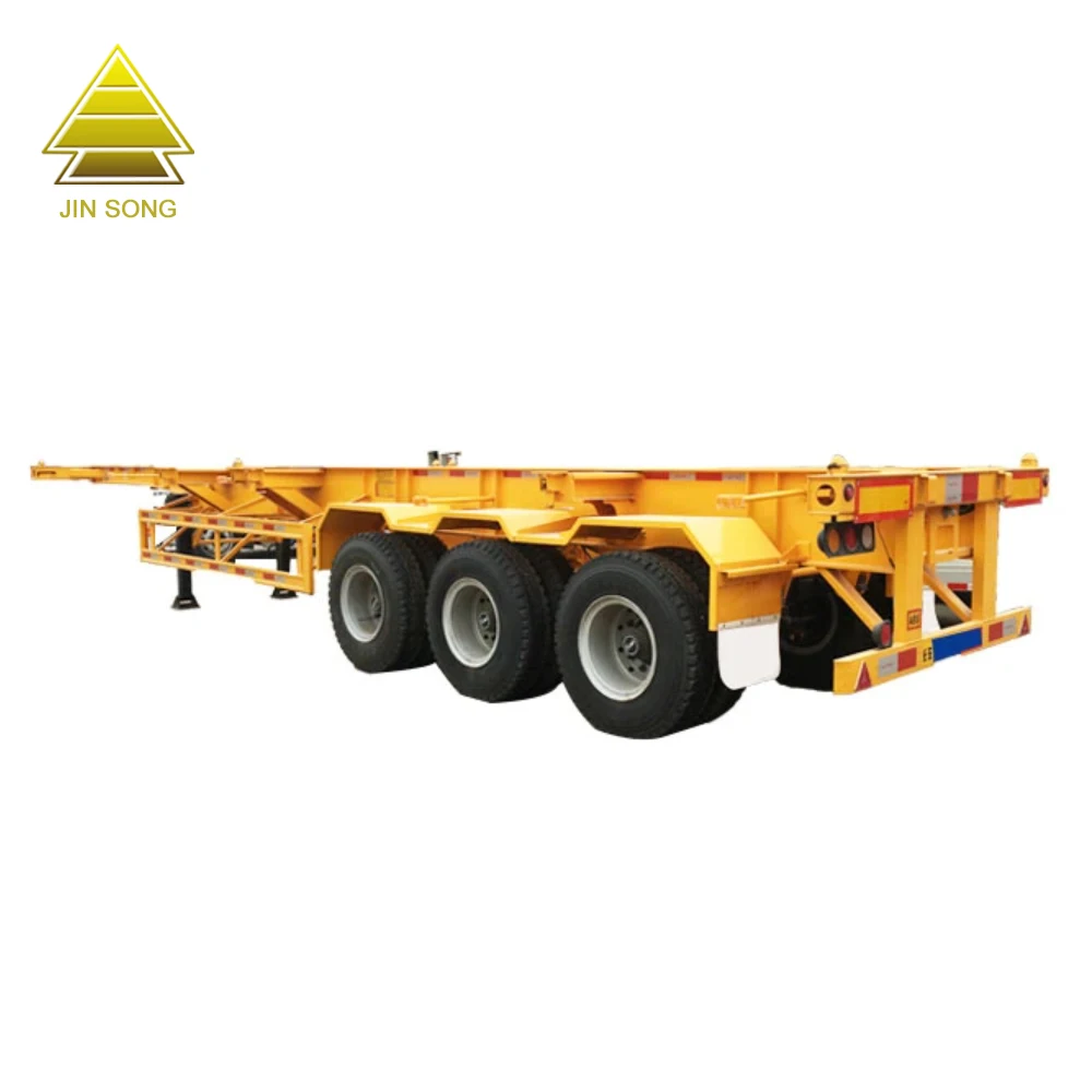 Skeleton Container Semi Trailer Customizable 20FT 40FT 45FT High strength steel Container 2 3 Axle skeleton truck