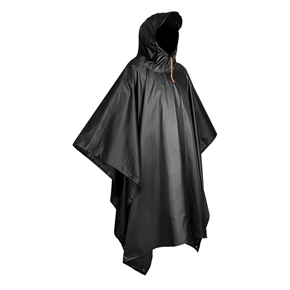 
 Waterproof Rain Poncho Lightweight Reusable Hiking Hooded Coat Jacket for Outdoor Activities customized manufacture supplier  