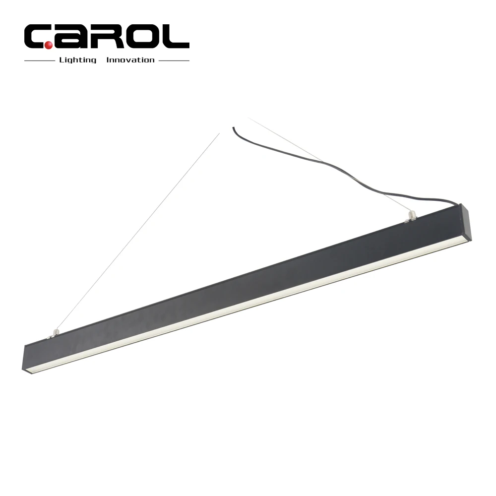 Aluminum office meeting room suspension pendant led linear lighting fixture surface mounted 4ft led linear office light system