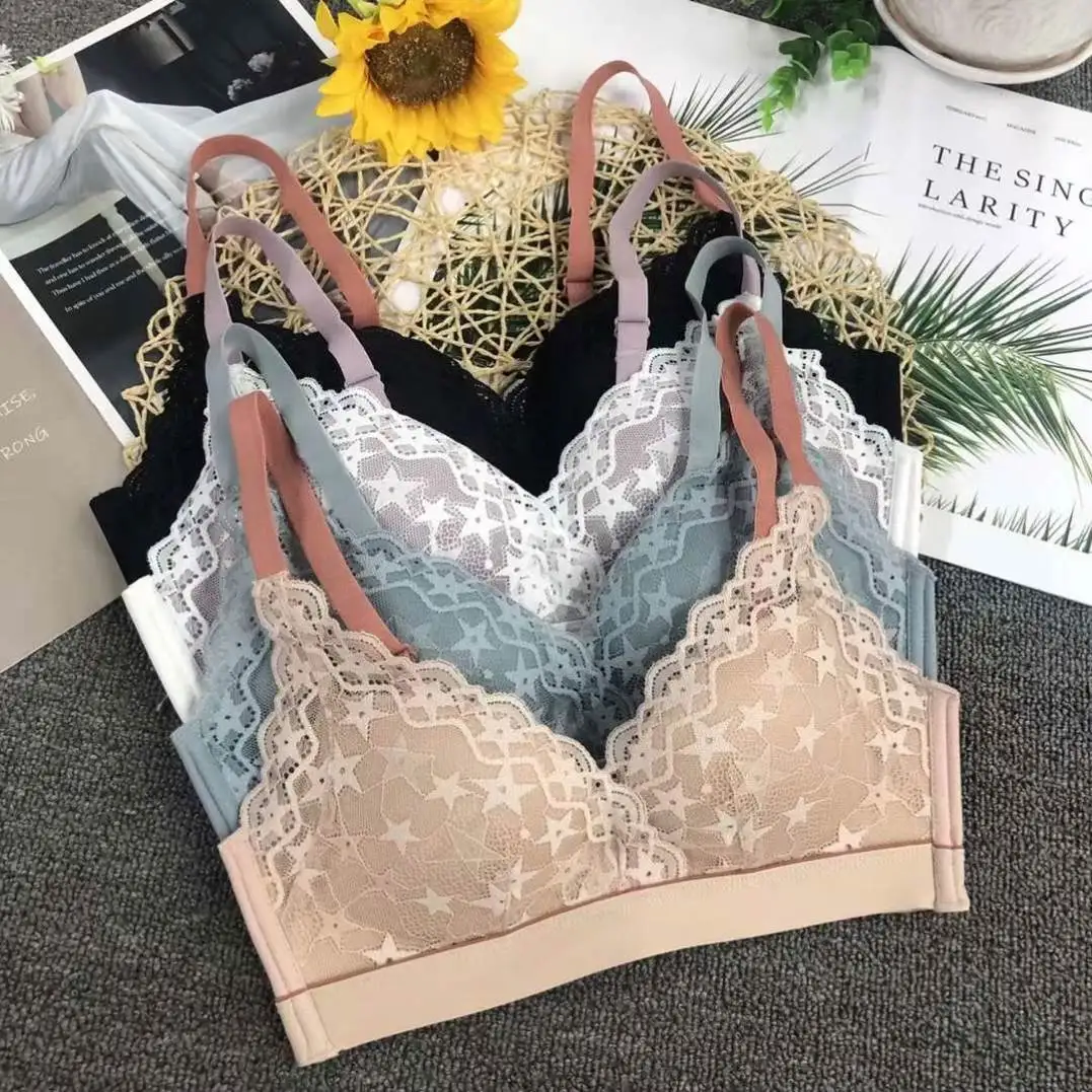 Lace Bra Crochet Bralette Lace Tube Bandeau Bra in Stock Sexy Cheap Price Strapless Girl Floral Wholesale Seamless for Women