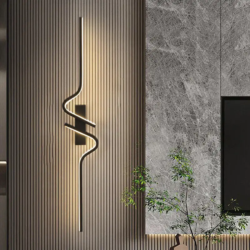 Modern and Minimalist Home Luxury Grille Living Room TV Background Wall LED Bedroom Bedside Wall Lamp