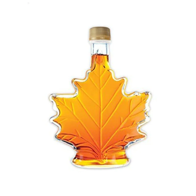 Maple Syrup glass bottle 8oz 250ml 500ml clear glass bottle beverage drink juice coffee syrup bottle custom label