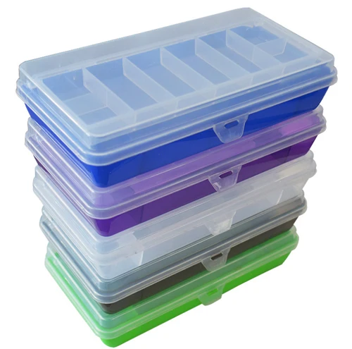 Двухслойный Прозрачный жесткий пластиковый ящик для рыболовных снастей