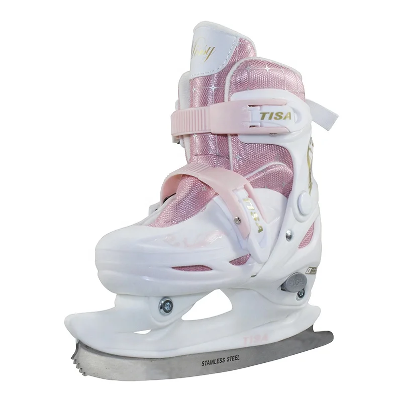 Boys Girs Adjustable Ice Hockey Skates Stainless Steel Blade Ice Skate Shoes For Woman