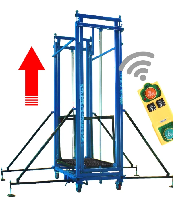 Xuyang 0.5 Ton 3-10 Meters Mobile Telescopic Frame Electric Lifting Ladder Scaffolding Platform For Construction