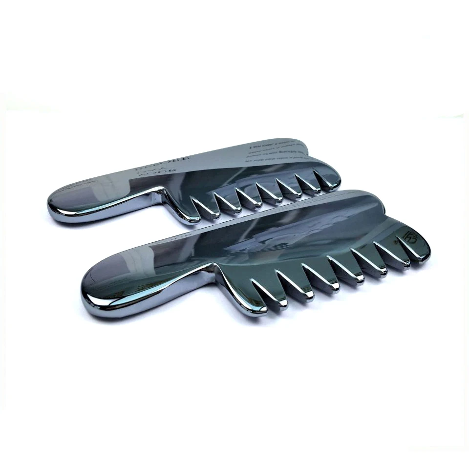 Energy Stone Scraping Hair Comb Natural Terahertz Guasha Stone Scalp Care Massage Tool for Head Massage Trigger Point Treatment