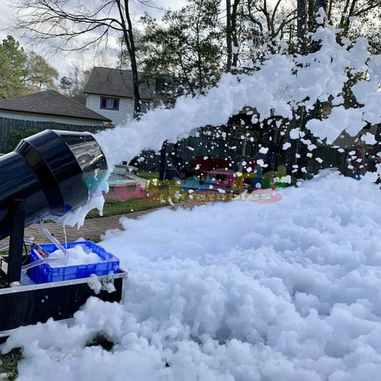 Outdoor jet night bubbles club moving foam party pool blower cannon 3000W spray foam machine