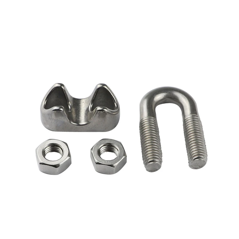 Din 1142 Cable Wire Rope Clips Zhongshan Hardware Metal Black 2mm Clamp