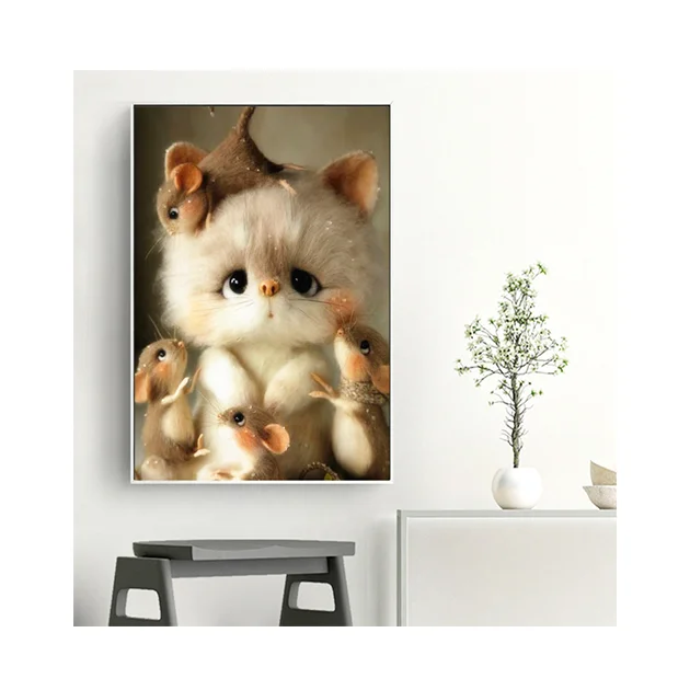 5D diamond painting kit Mouse diamond mosaic Embroidery Cross Stitch Mosaic Home Decor Christmas Gift wall art